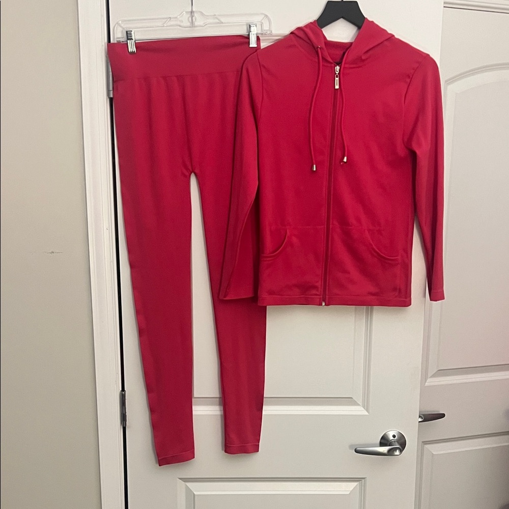 Red Hoodie and Leggings Set